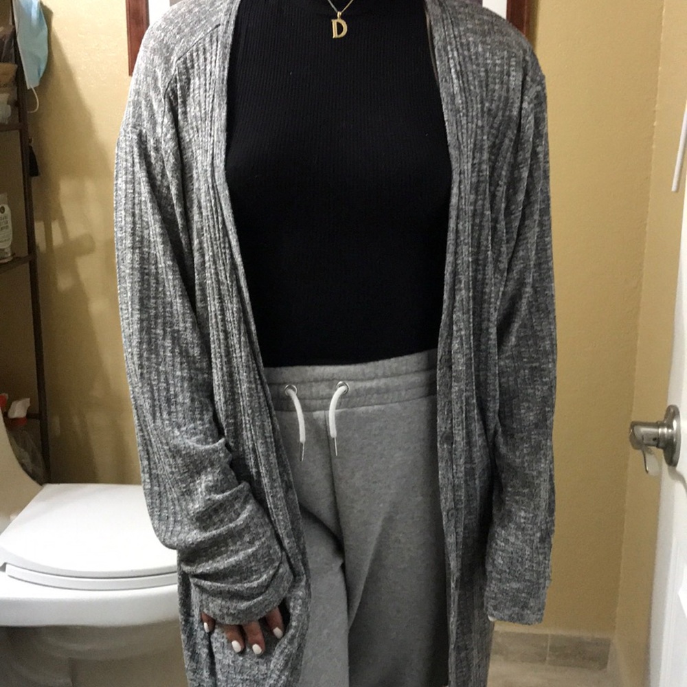 Grey cardigan